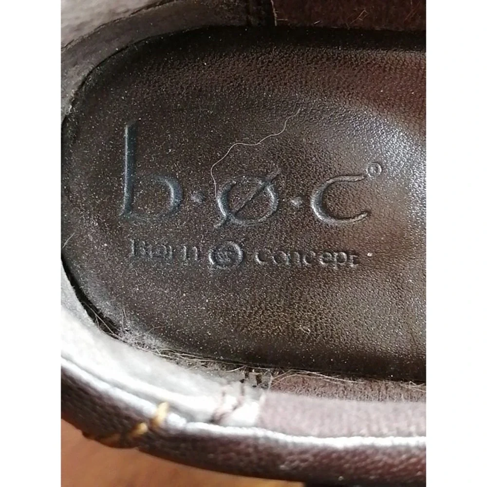 b.o.c. Shoes Loafers Womens Brown 7.5 Leather Clog Walking Comfort C78223